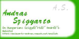 andras szigyarto business card